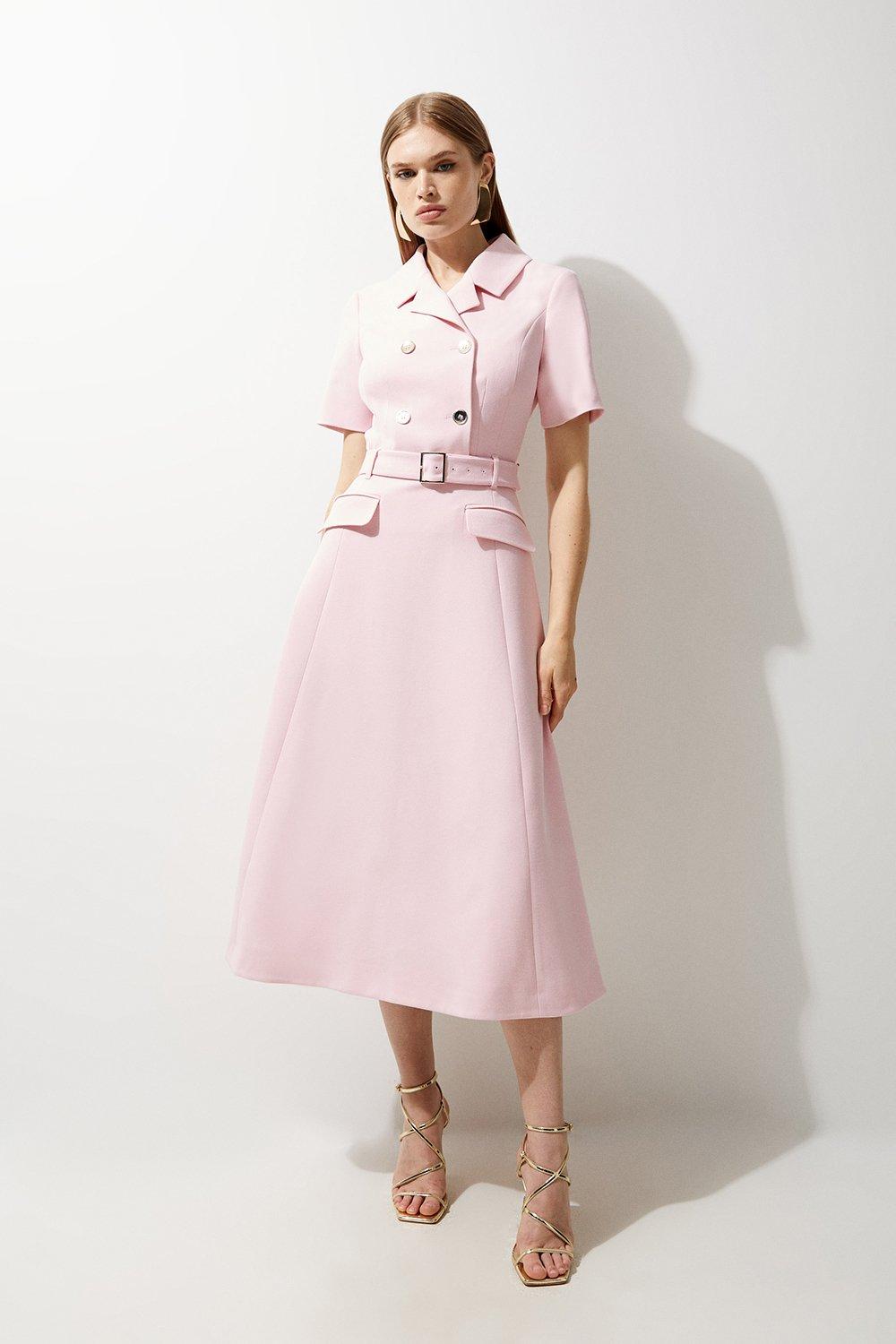 ★Karen Millen★プチステートメントボタンペンシルミディドレス ☆Karen Millen☆ プチボタンフロント ペンシルミディドレス